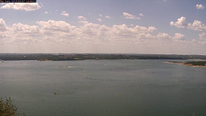 Lake Travis webcam, September 7, 2015 1:55 PM CT