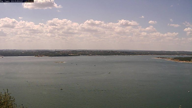 Lake Travis webcam, September 7, 2015 2:00 PM CT