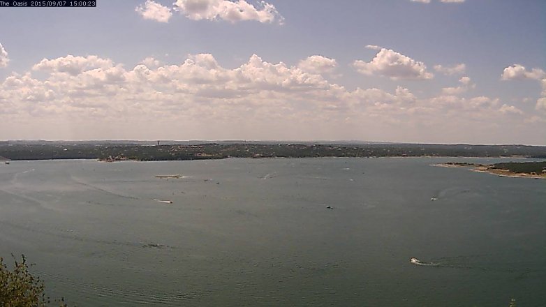 Lake Travis webcam, September 7, 2015 2:10 PM CT
