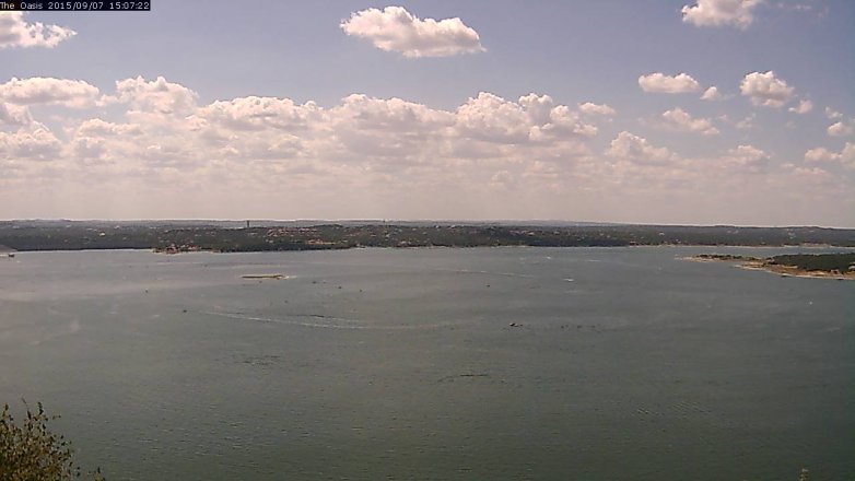 Lake Travis webcam, September 7, 2015 2:15 PM CT