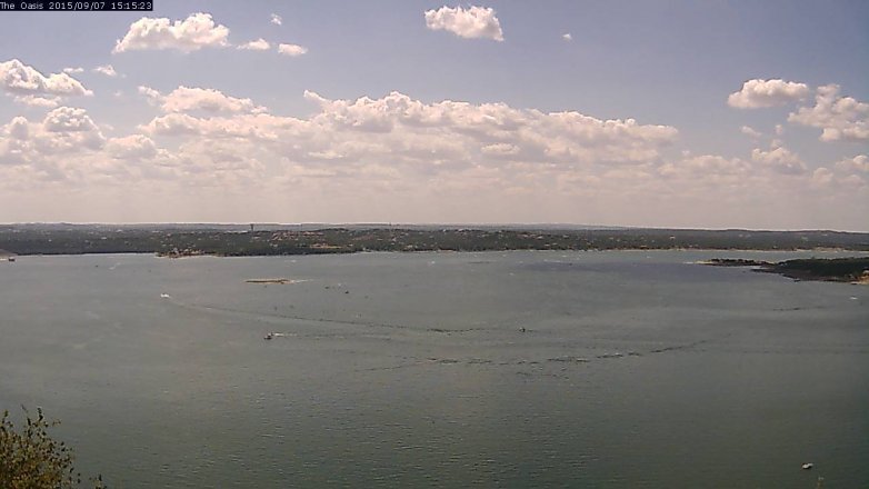 Lake Travis webcam, September 7, 2015 2:20 PM CT