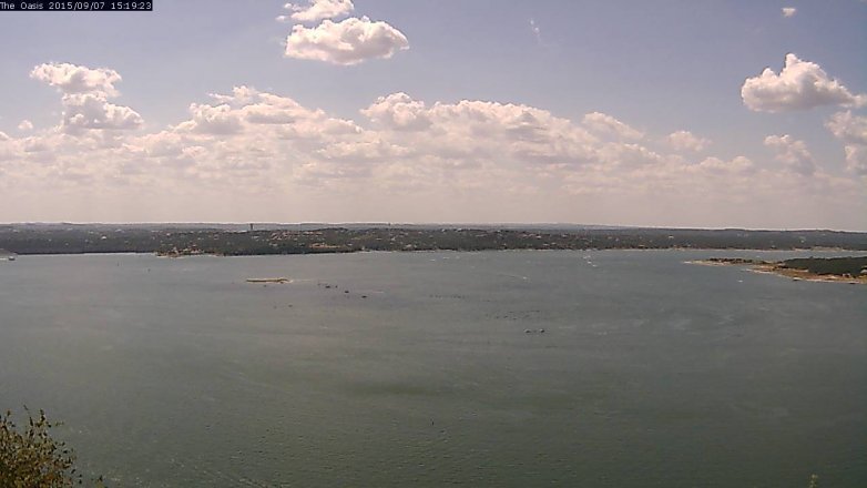 Lake Travis webcam, September 7, 2015 2:25 PM CT