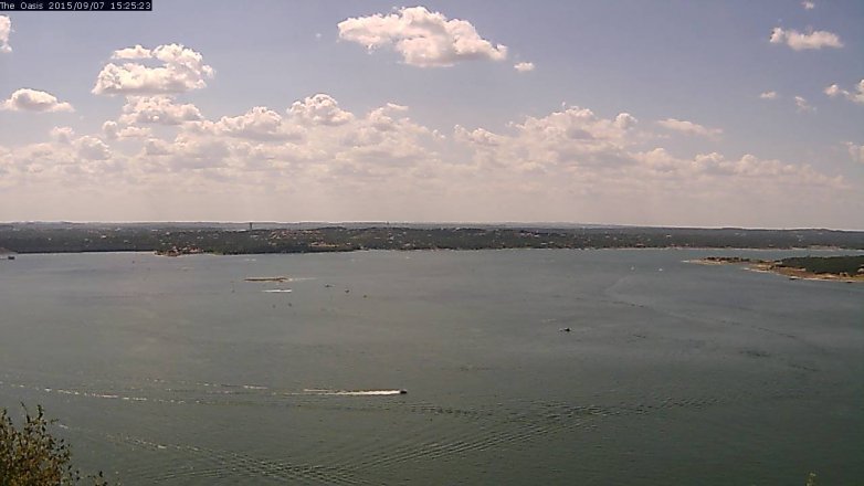 Lake Travis webcam, September 7, 2015 2:30 PM CT