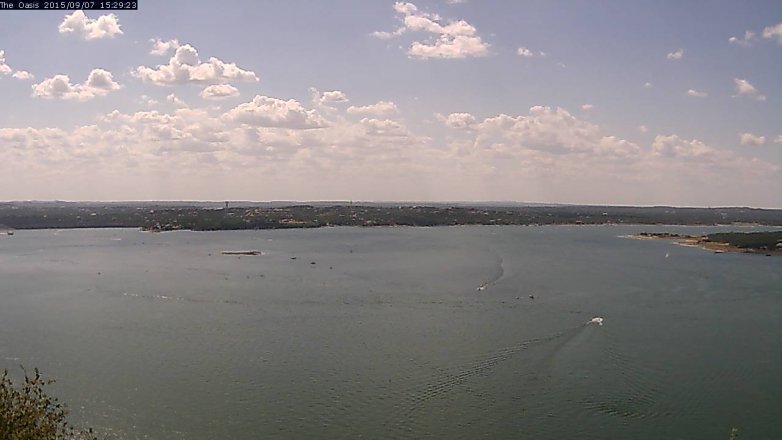Lake Travis webcam, September 7, 2015 2:35 PM CT
