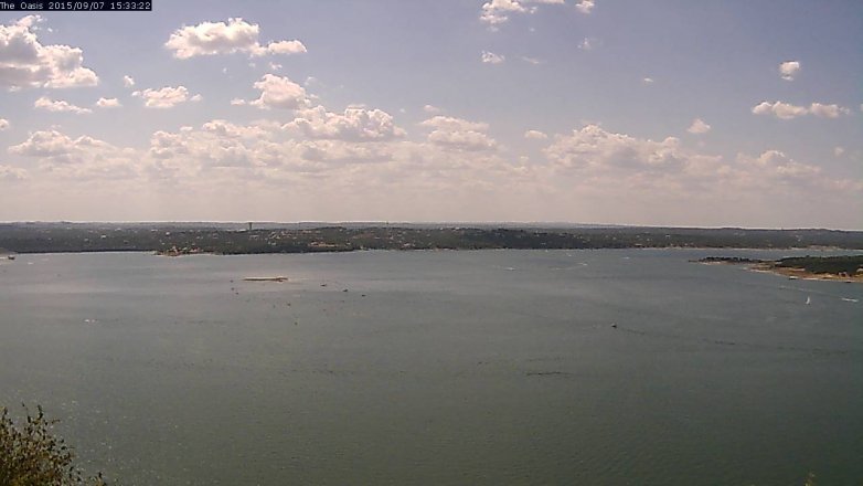 Lake Travis webcam, September 7, 2015 2:40 PM CT