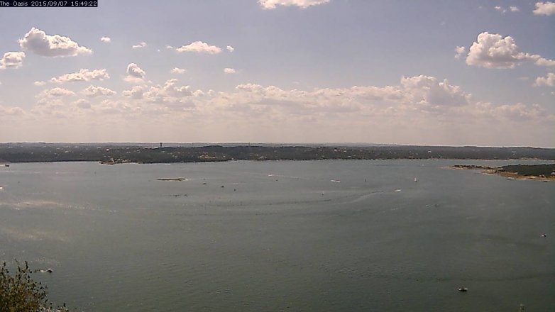 Lake Travis webcam, September 7, 2015 2:55 PM CT