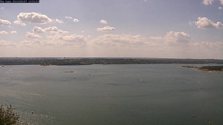 Lake Travis webcam, September 7, 2015 3:00 PM CT