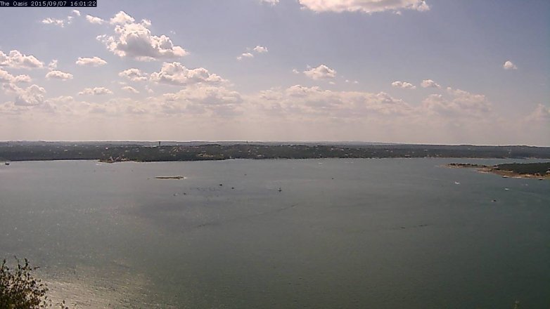 Lake Travis webcam, September 7, 2015 3:10 PM CT