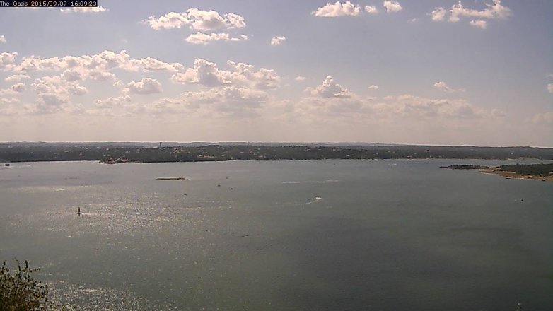 Lake Travis webcam, September 7, 2015 3:15 PM CT