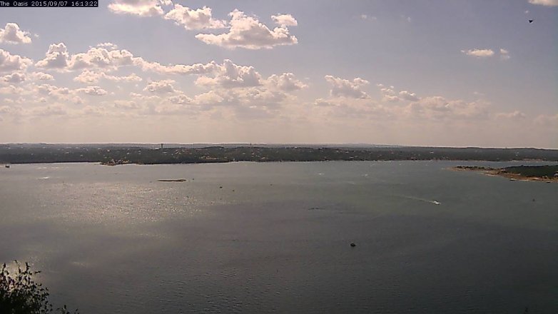 Lake Travis webcam, September 7, 2015 3:20 PM CT