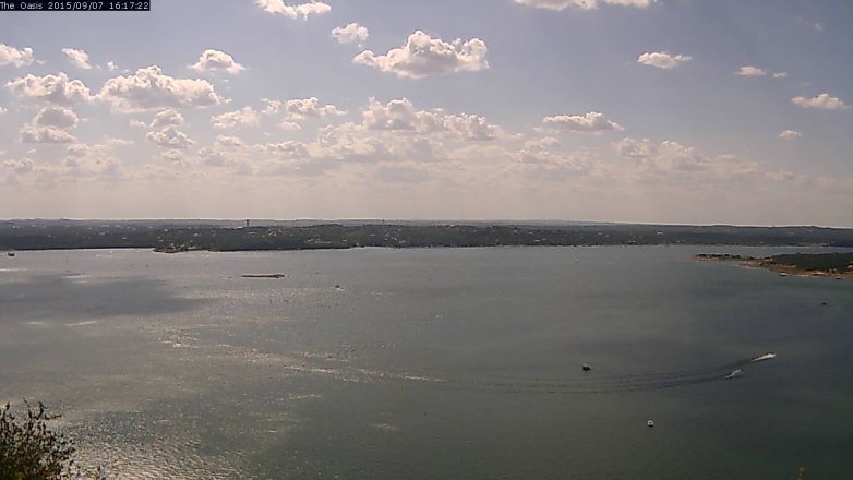 Lake Travis webcam, September 7, 2015 3:25 PM CT