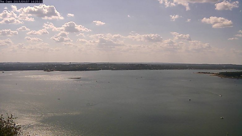 Lake Travis webcam, September 7, 2015 3:30 PM CT