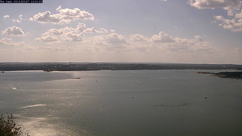 Lake Travis webcam, September 7, 2015 3:35 PM CT