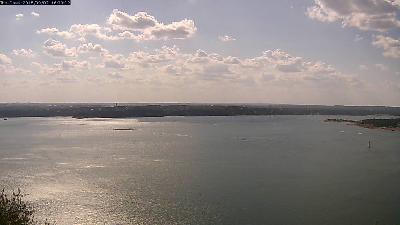Lake Travis webcam, September 7, 2015 3:45 PM CT