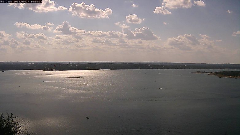 Lake Travis webcam, September 7, 2015 4:00 PM CT