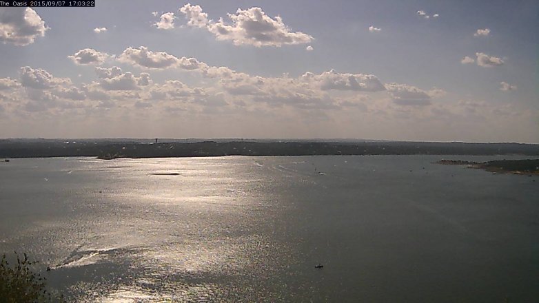Lake Travis webcam, September 7, 2015 4:10 PM CT