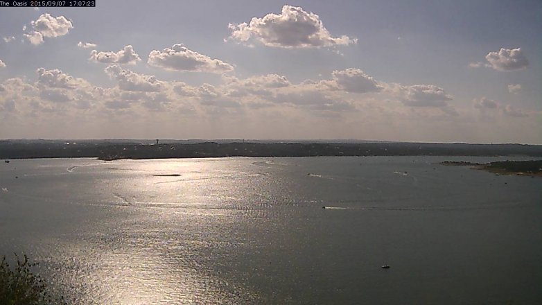 Lake Travis webcam, September 7, 2015 4:15 PM CT