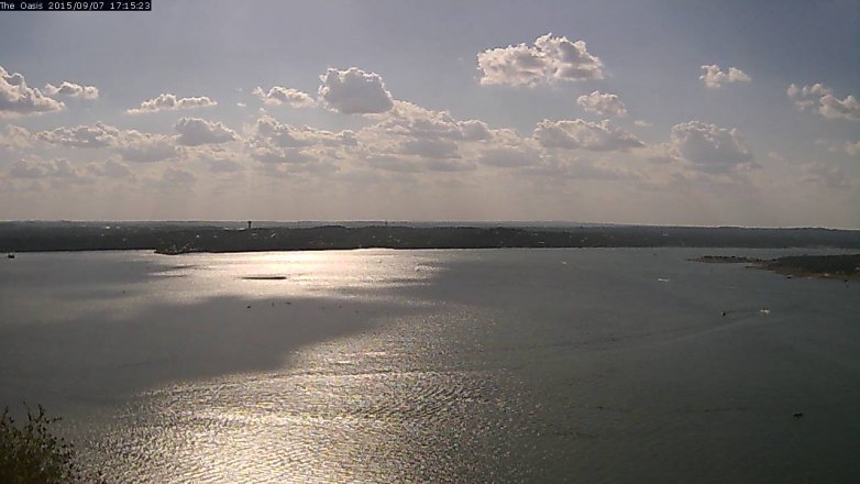 Lake Travis webcam, September 7, 2015 4:20 PM CT