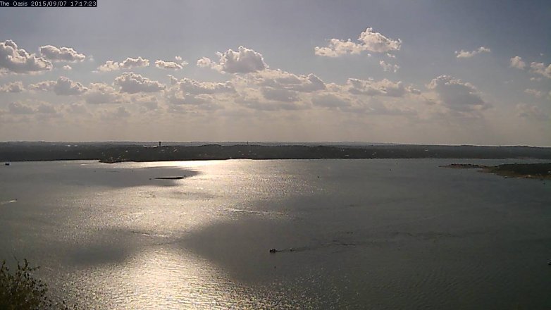 Lake Travis webcam, September 7, 2015 4:25 PM CT