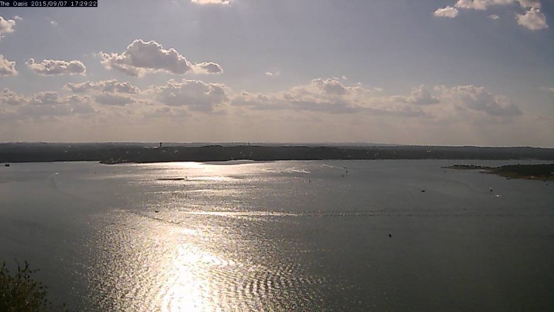 Lake Travis webcam, September 7, 2015 4:35 PM CT