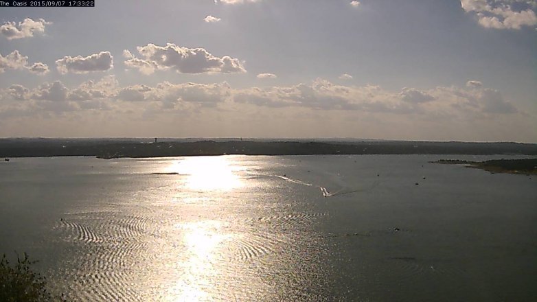 Lake Travis webcam, September 7, 2015 4:40 PM CT