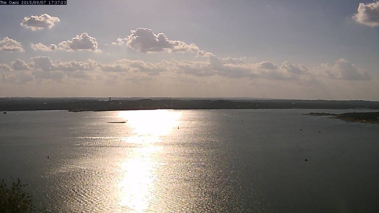 Lake Travis webcam, September 7, 2015 4:45 PM CT