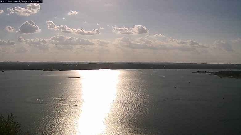 Lake Travis webcam, September 7, 2015 4:50 PM CT