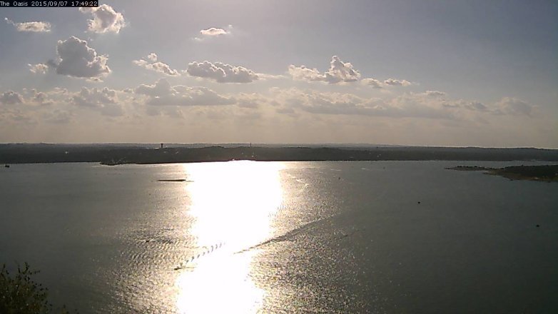 Lake Travis webcam, September 7, 2015 4:55 PM CT
