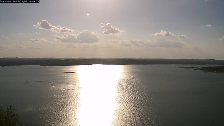 Lake Travis webcam, September 7, 2015 5:10 PM CT