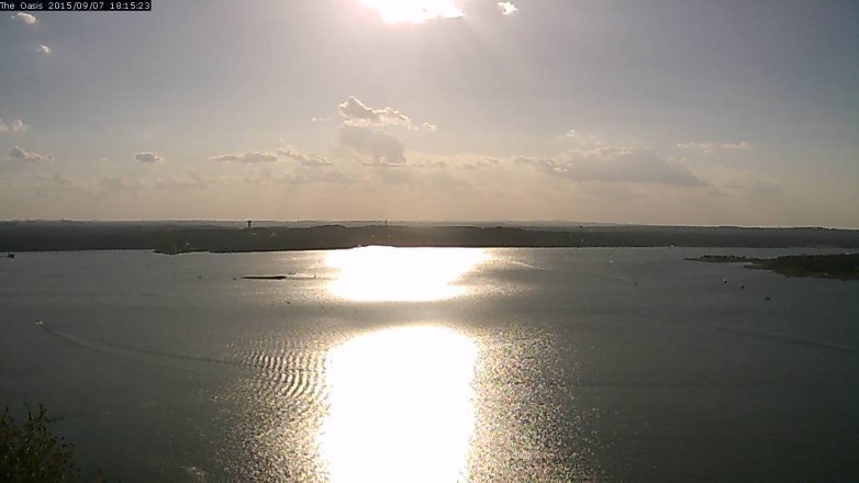 Lake Travis webcam, September 7, 2015 5:20 PM CT
