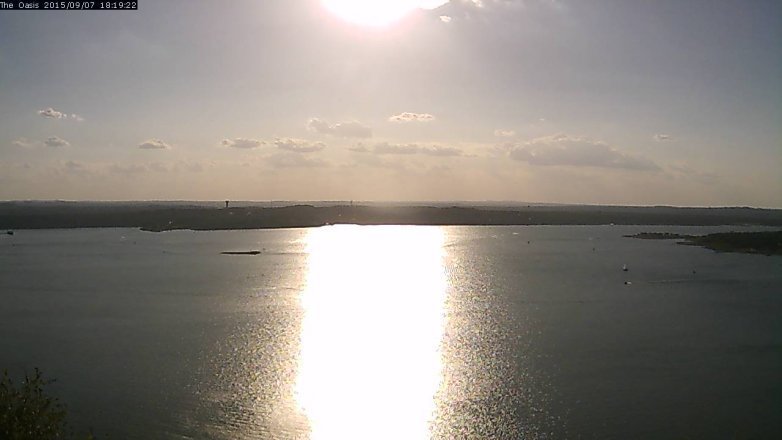 Lake Travis webcam, September 7, 2015 5:25 PM CT