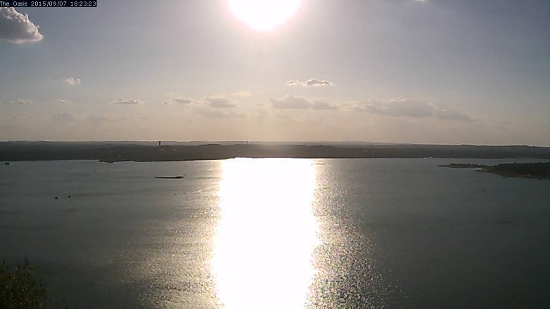 Lake Travis webcam, September 7, 2015 5:30 PM CT