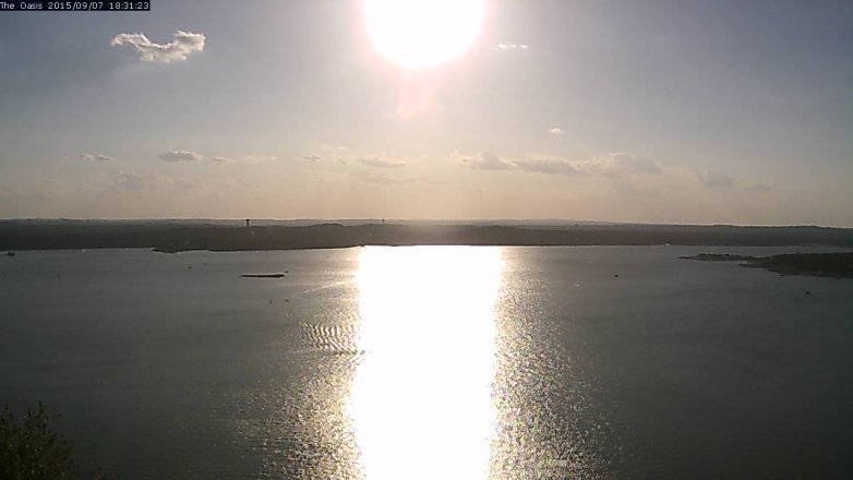 Lake Travis webcam, September 7, 2015 5:35 PM CT