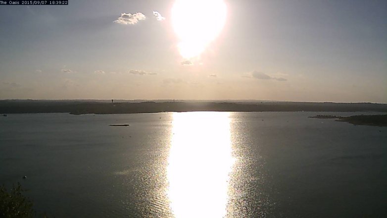 Lake Travis webcam, September 7, 2015 5:45 PM CT