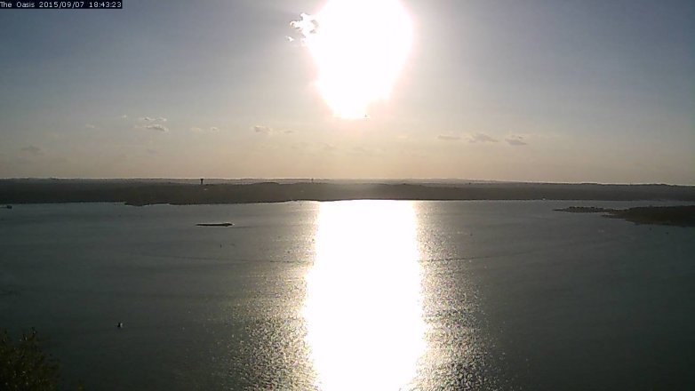 Lake Travis webcam, September 7, 2015 5:50 PM CT