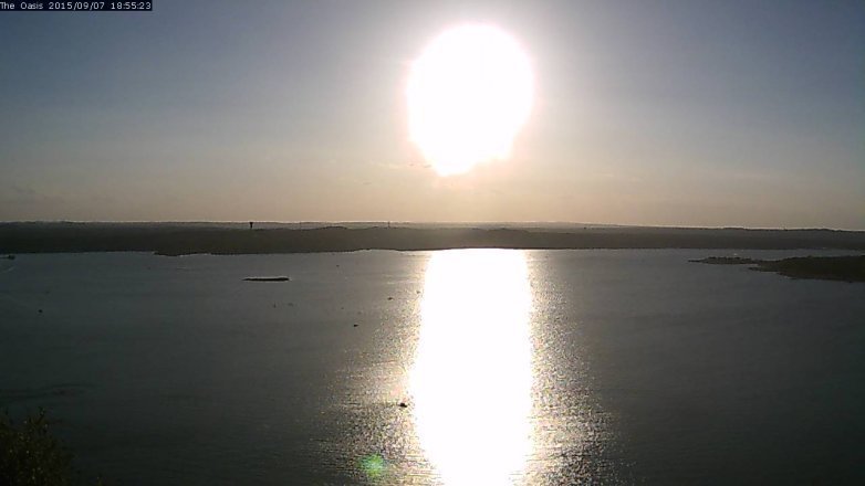 Lake Travis webcam, September 7, 2015 6:00 PM CT