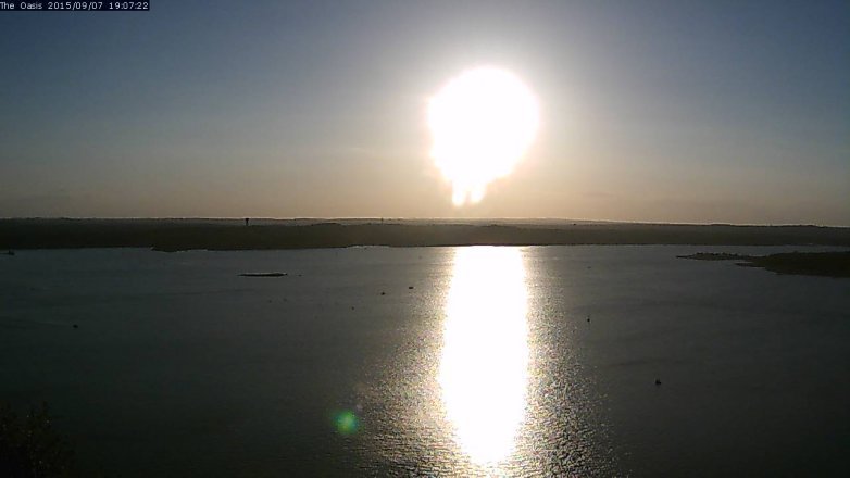 Lake Travis webcam, September 7, 2015 6:15 PM CT