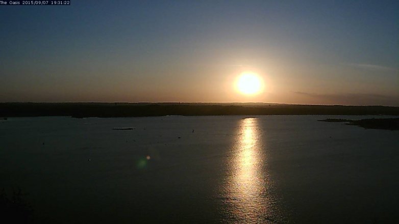 Lake Travis webcam, September 7, 2015 6:40 PM CT