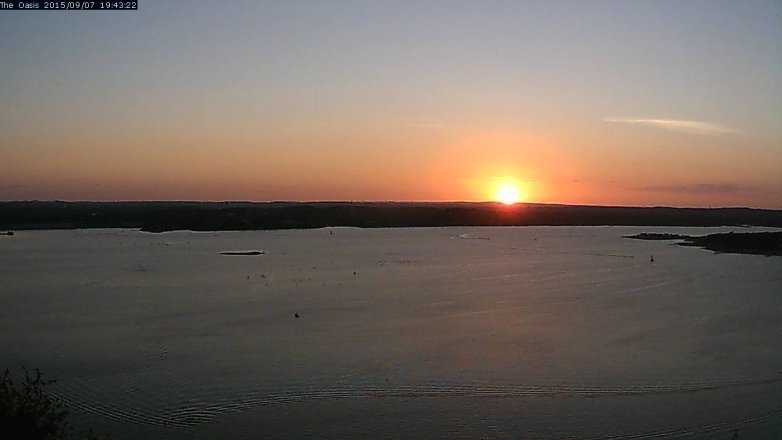 Lake Travis webcam, September 7, 2015 6:50 PM CT