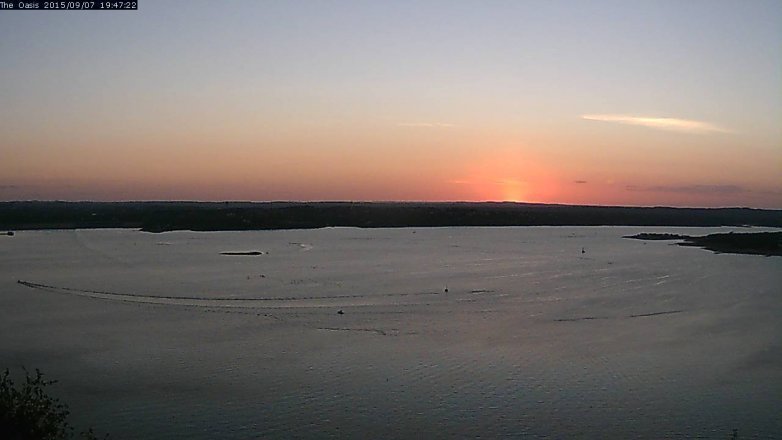 Lake Travis webcam, September 7, 2015 6:55 PM CT