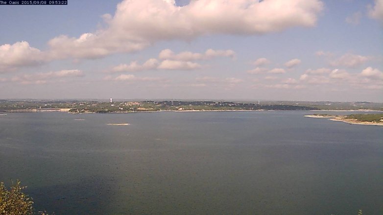 Lake Travis webcam, September 8, 2015 9:00 AM CT
