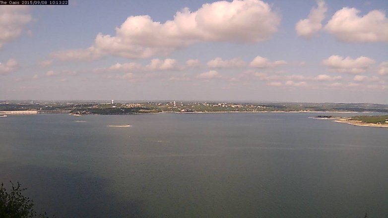Lake Travis webcam, September 8, 2015 9:20 AM CT