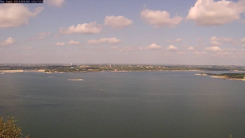 Lake Travis webcam, September 8, 2015 9:25 AM CT