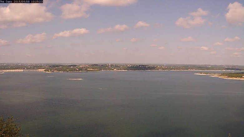 Lake Travis webcam, September 8, 2015 9:30 AM CT