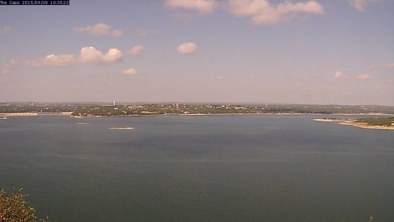 Lake Travis webcam, September 8, 2015 9:40 AM CT