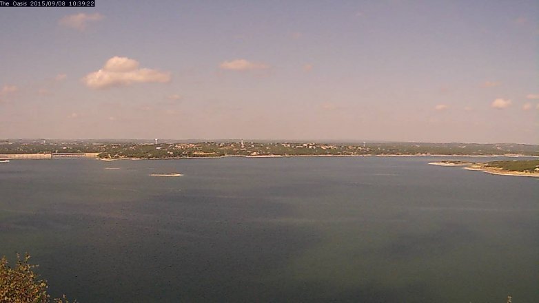 Lake Travis webcam, September 8, 2015 9:45 AM CT