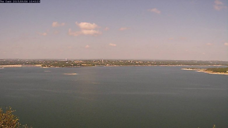 Lake Travis webcam, September 8, 2015 9:50 AM CT