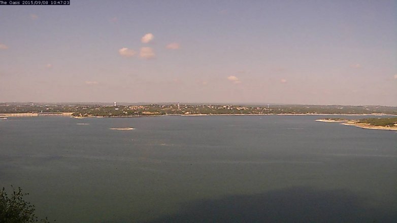 Lake Travis webcam, September 8, 2015 9:55 AM CT