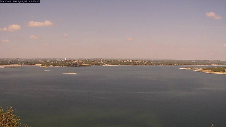 Lake Travis webcam, September 8, 2015 10:00 AM CT