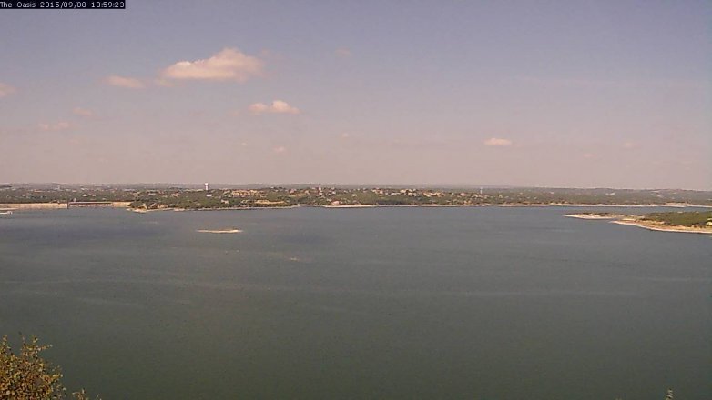 Lake Travis webcam, September 8, 2015 10:05 AM CT